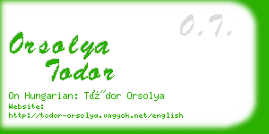 orsolya todor business card